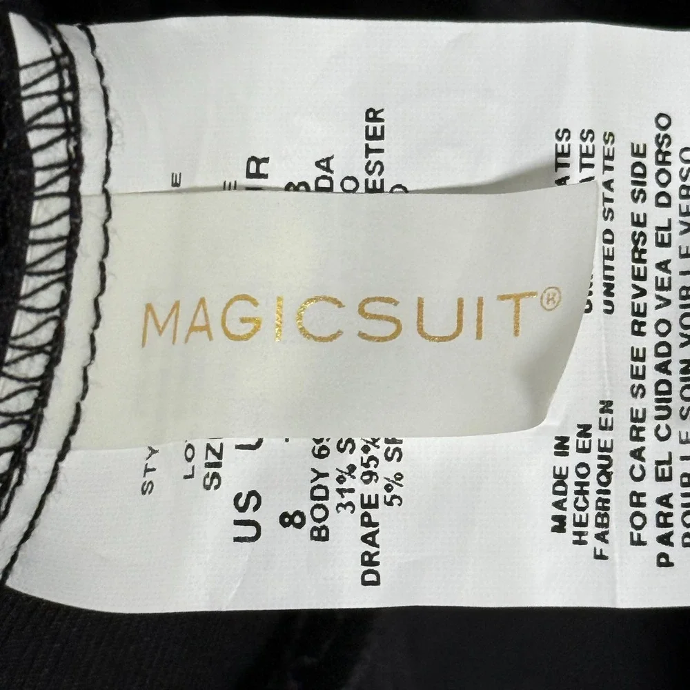 MAGICSUIT NWT Solid High-Neck One-Piece Swimsuit Black 8 Control Sexy $152‎ USA